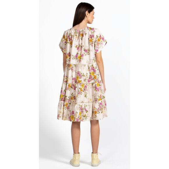 Johnny Was Magnolia Floral Tiered Dress - Picture 2 of 7